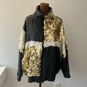 VINTAGE Sequin Windbreaker Jacket.
